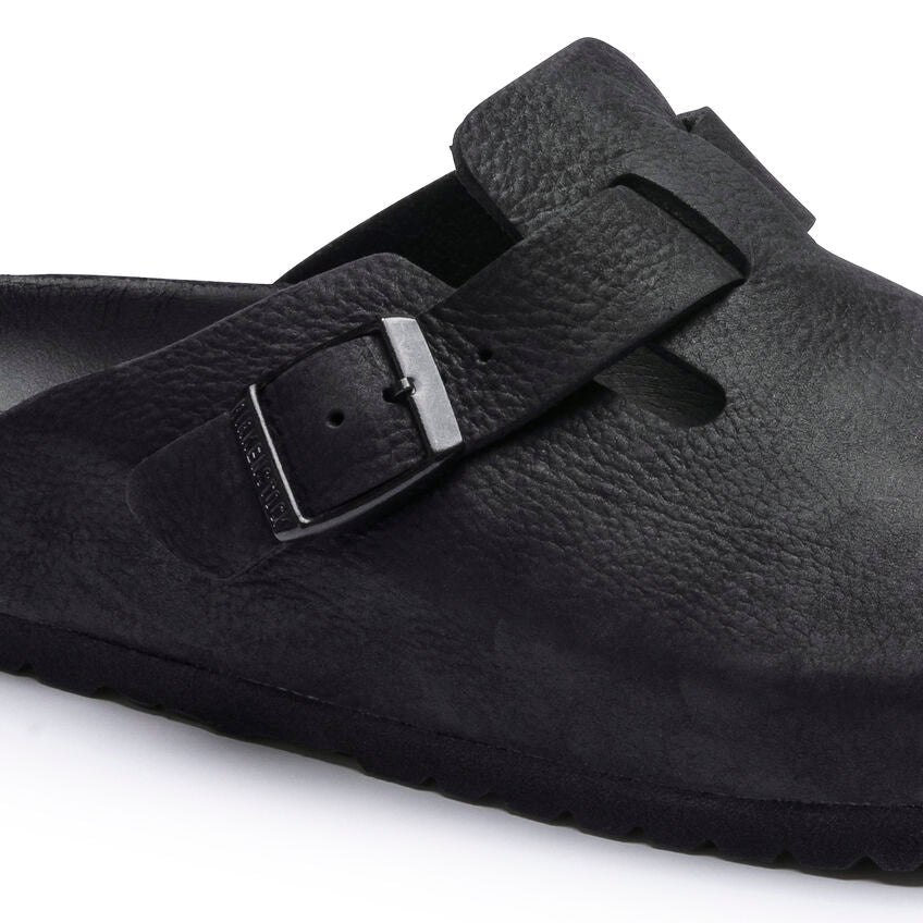 Boston Classic Footbed: Black Exquisite Nubuck