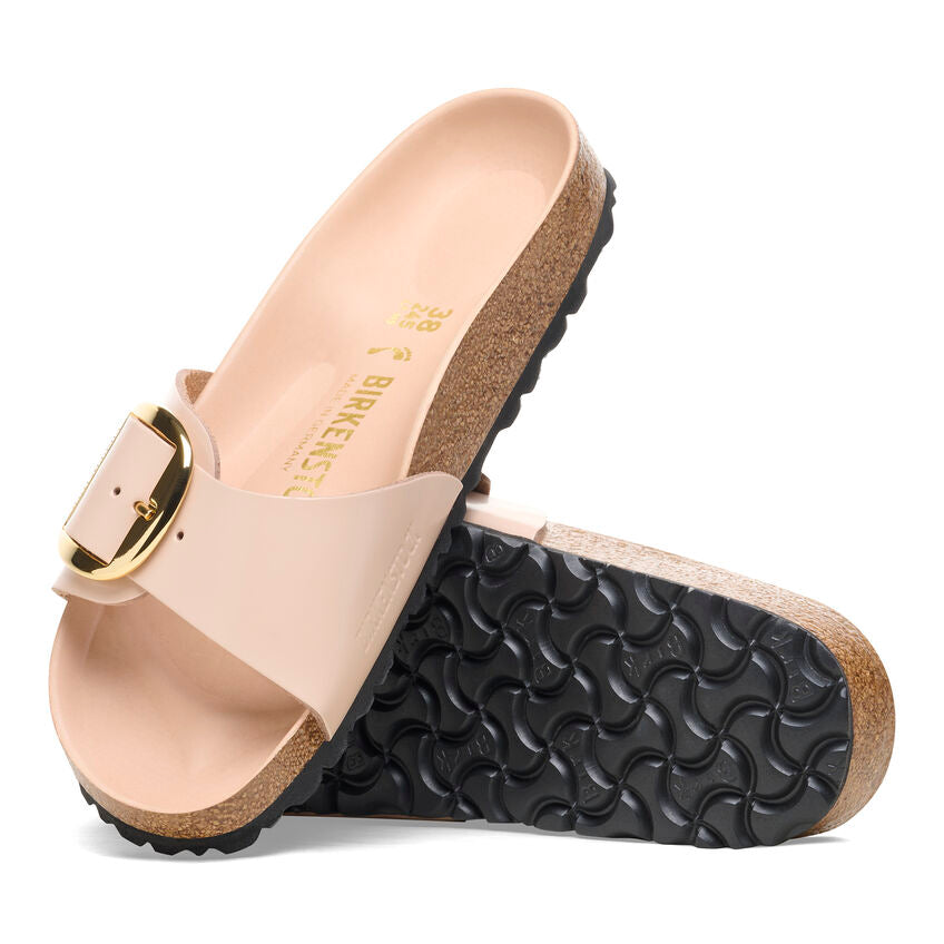 Madrid Big Buckle: High Shine Beige