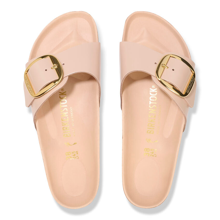Madrid Big Buckle: High Shine Beige