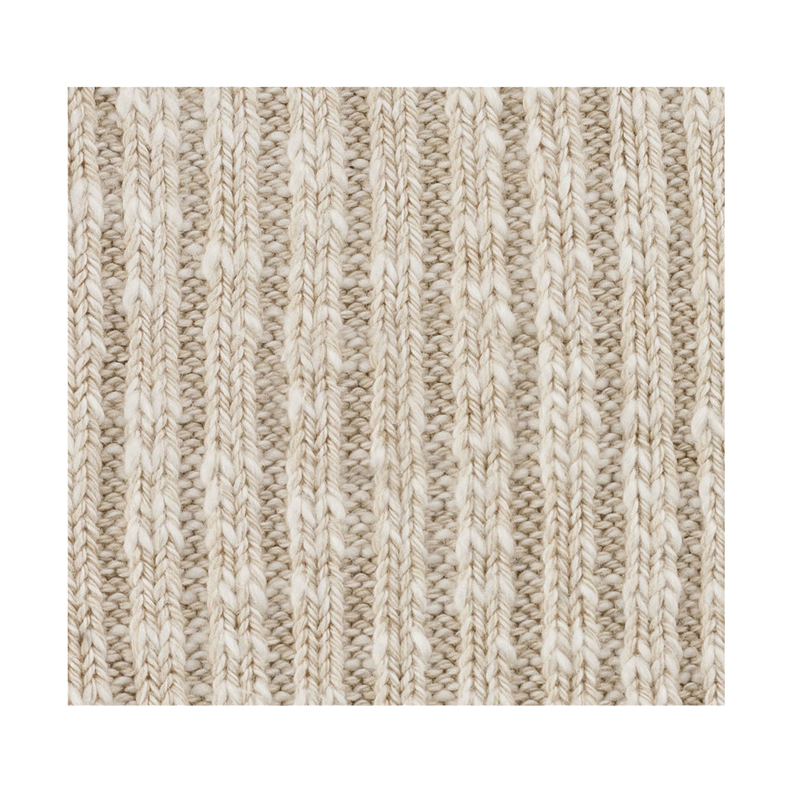 Cotton Slub Sock Beige White