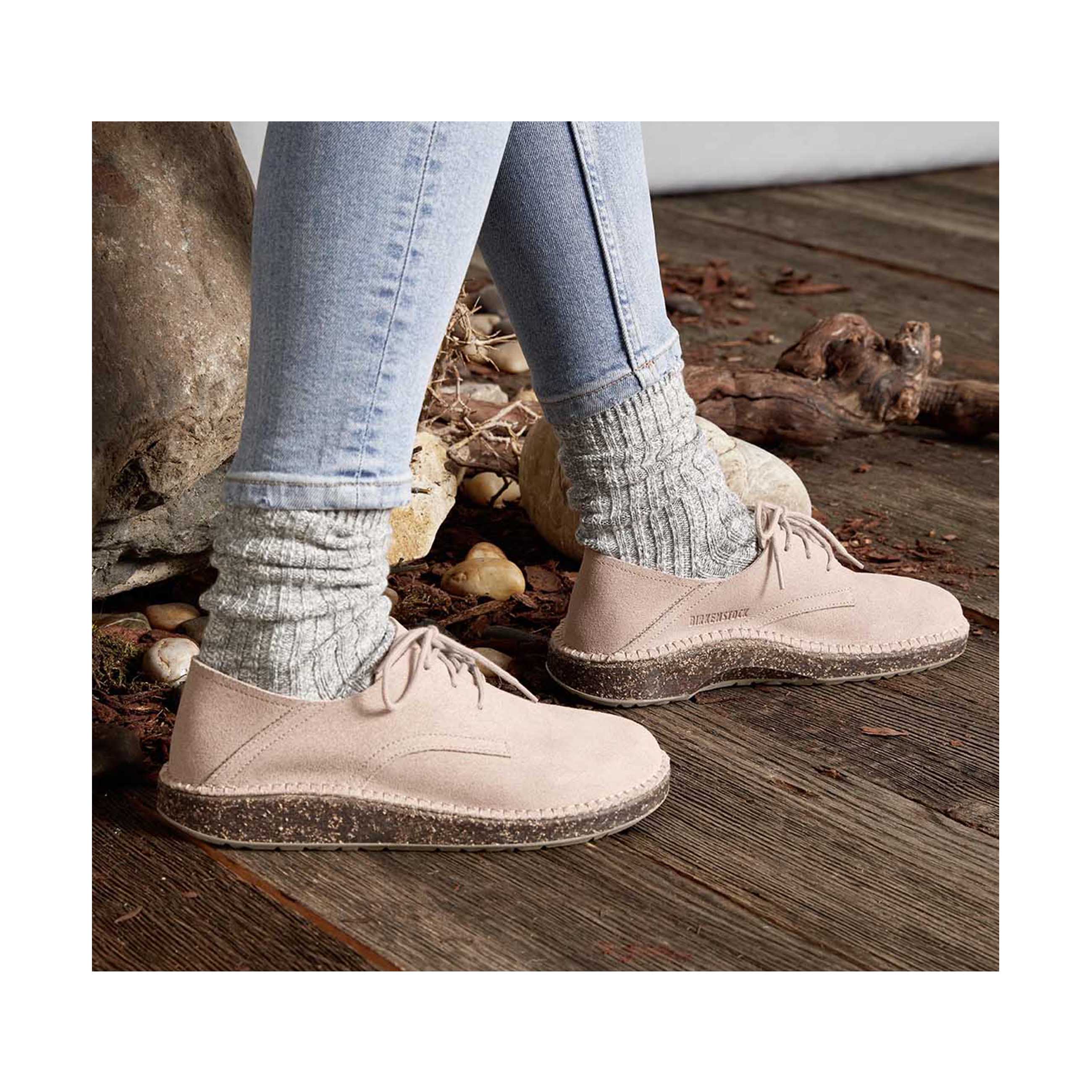 Cotton Slub Sock Grey White