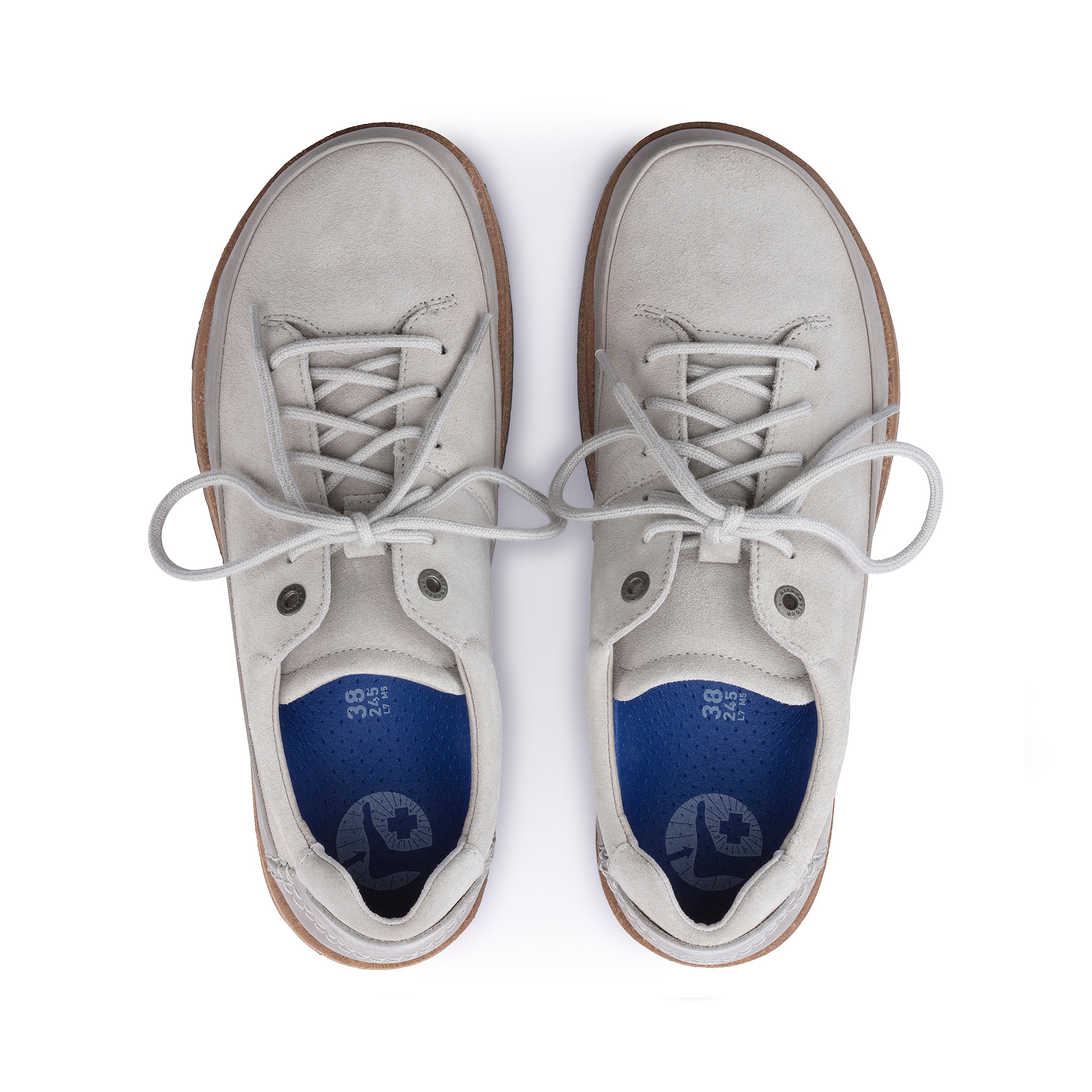 Honnef Low Whale Gray Suede Leather