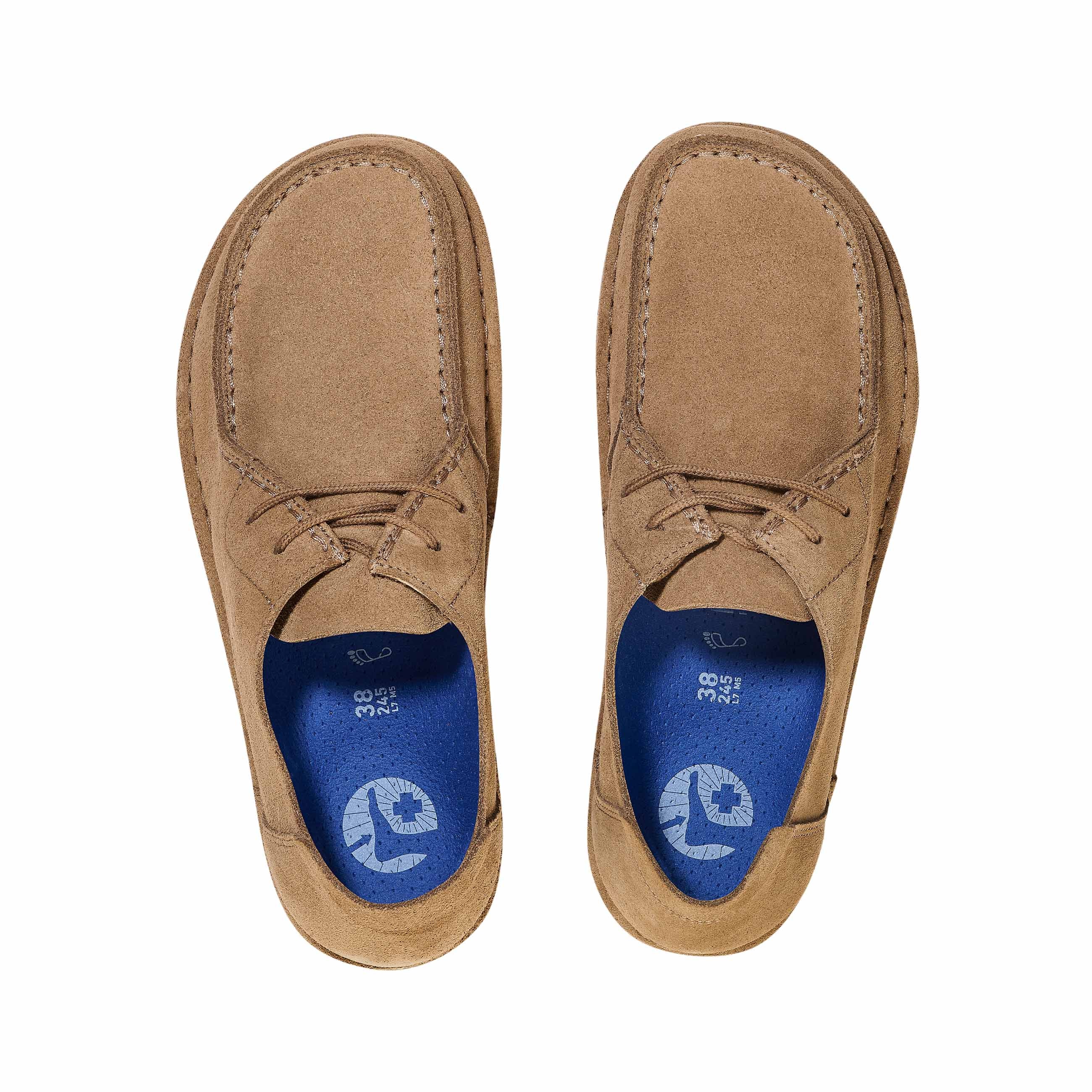 Utti Lace Gray Taupe Suede Leather