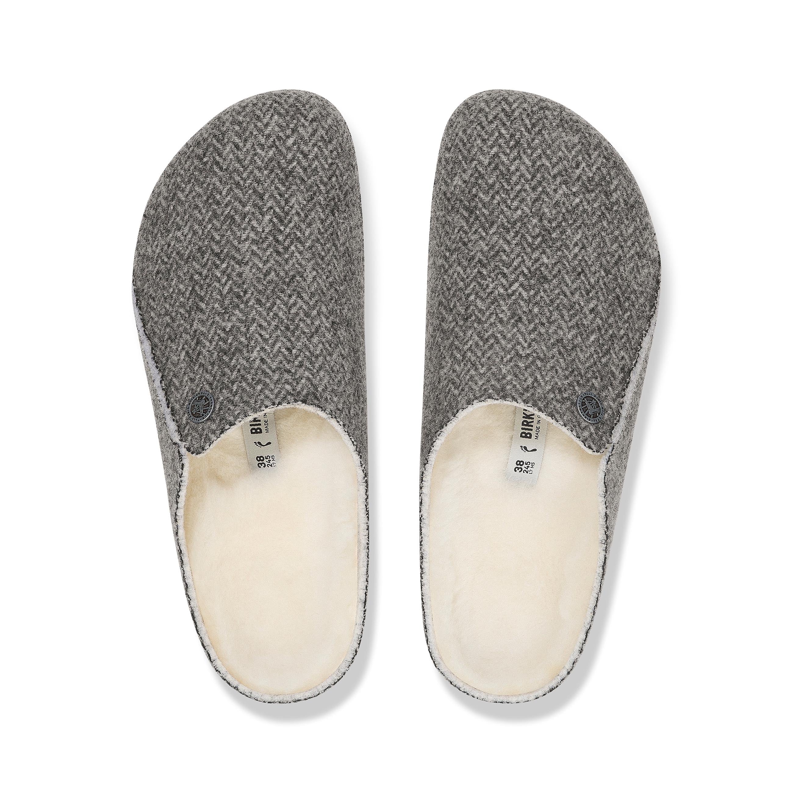 Zermatt Shearling Herringbone Dark Gray Felt/Shearling
