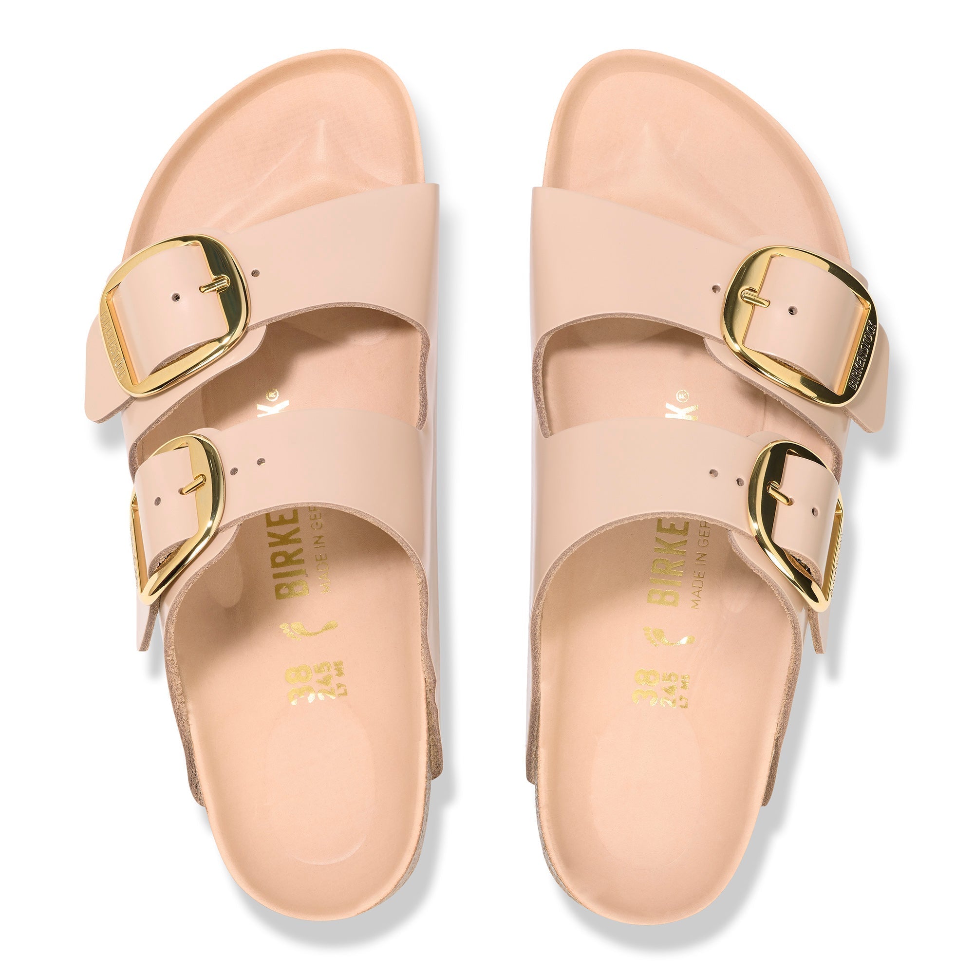 Arizona Classic Footbed: Big Buckle High Shine Beige