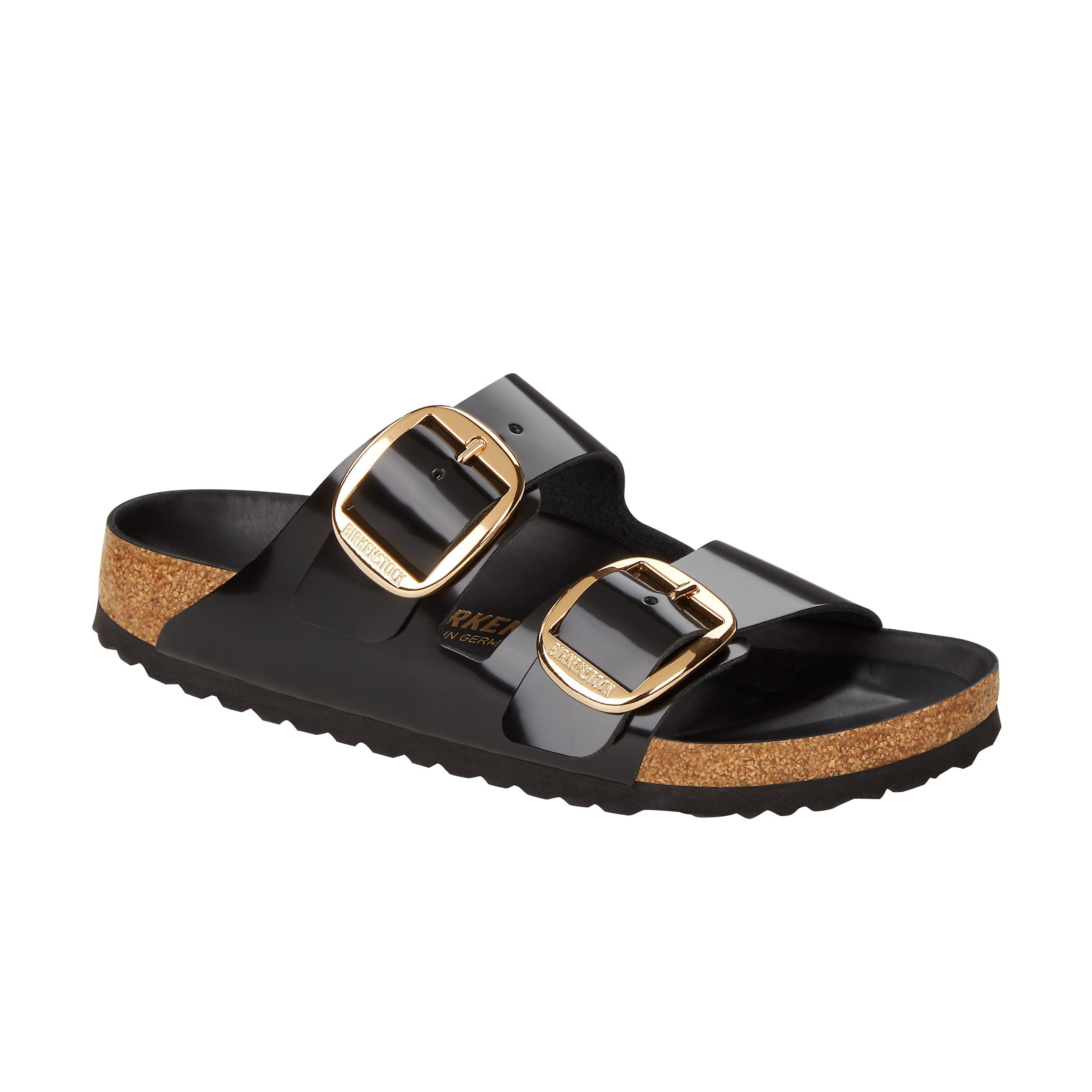 Arizona Big Buckle High Shine Black Natural Leather Patent