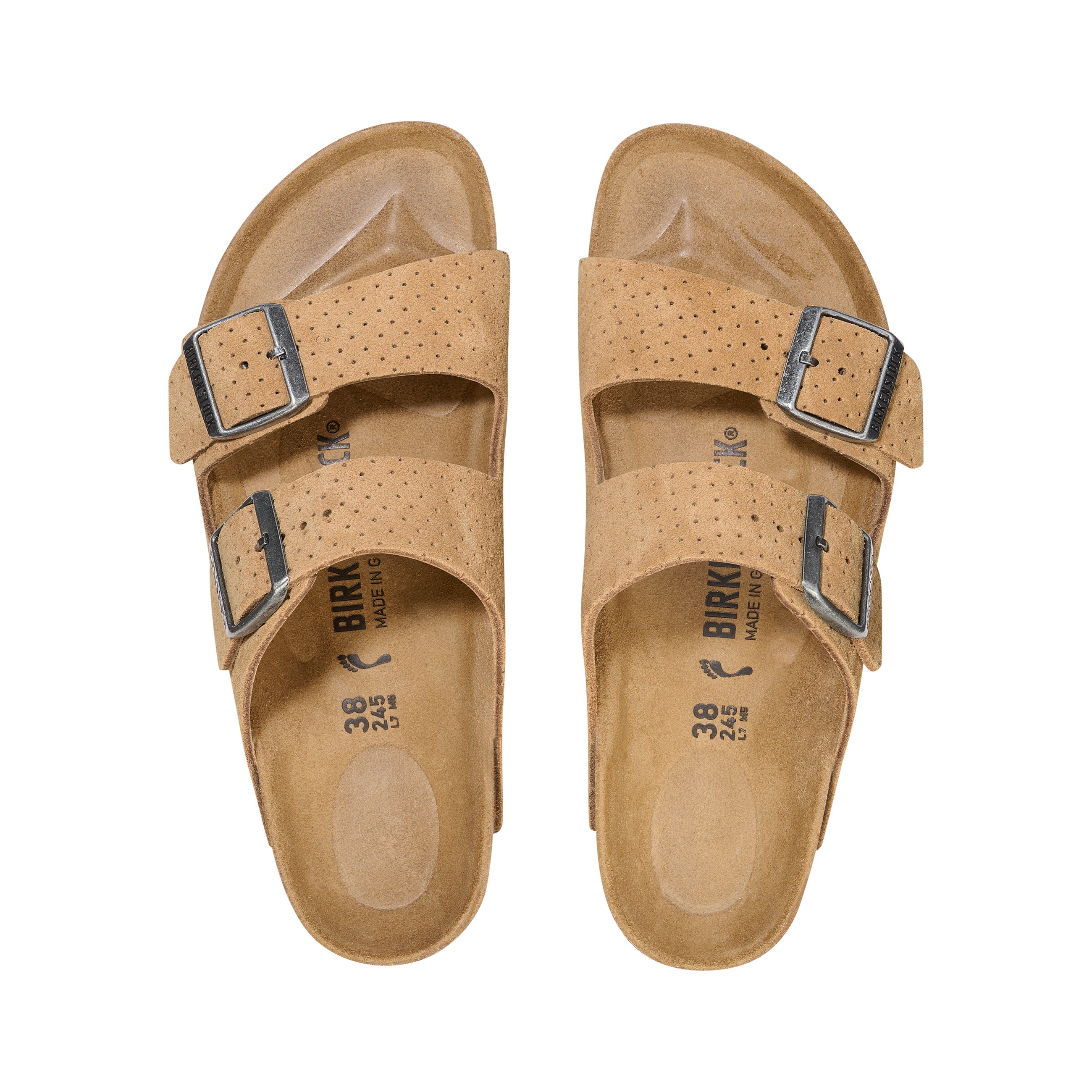 Arizona New Beige Embossed Suede Leather