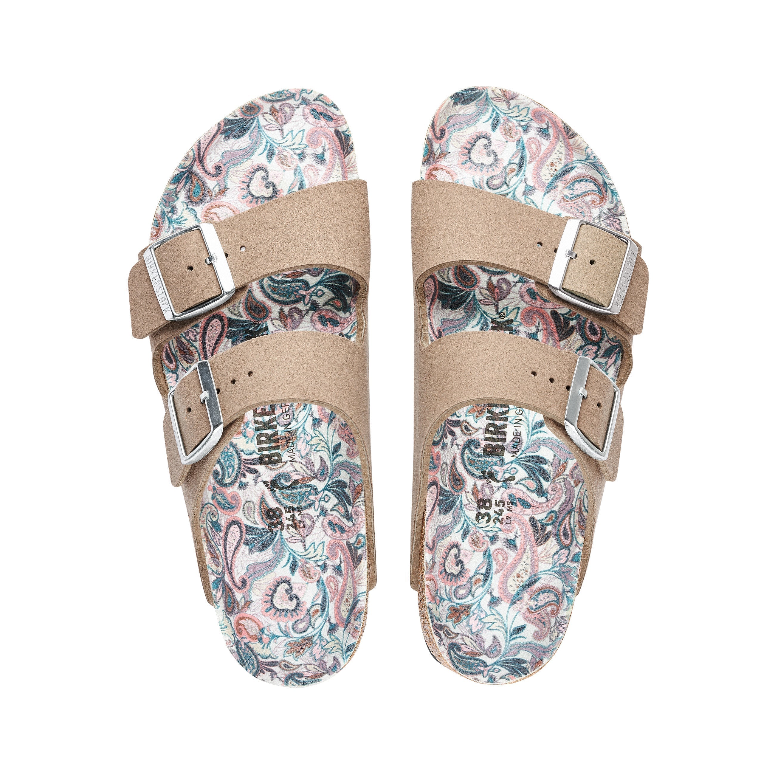 Arizona Vegan Paisley Gray Taupe Synthetic
