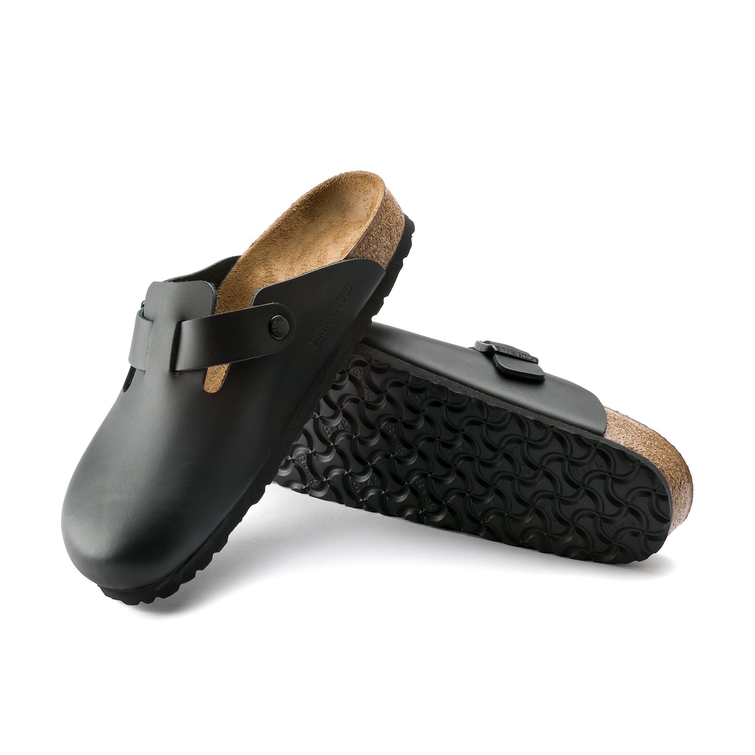 Boston Black Smooth Leather