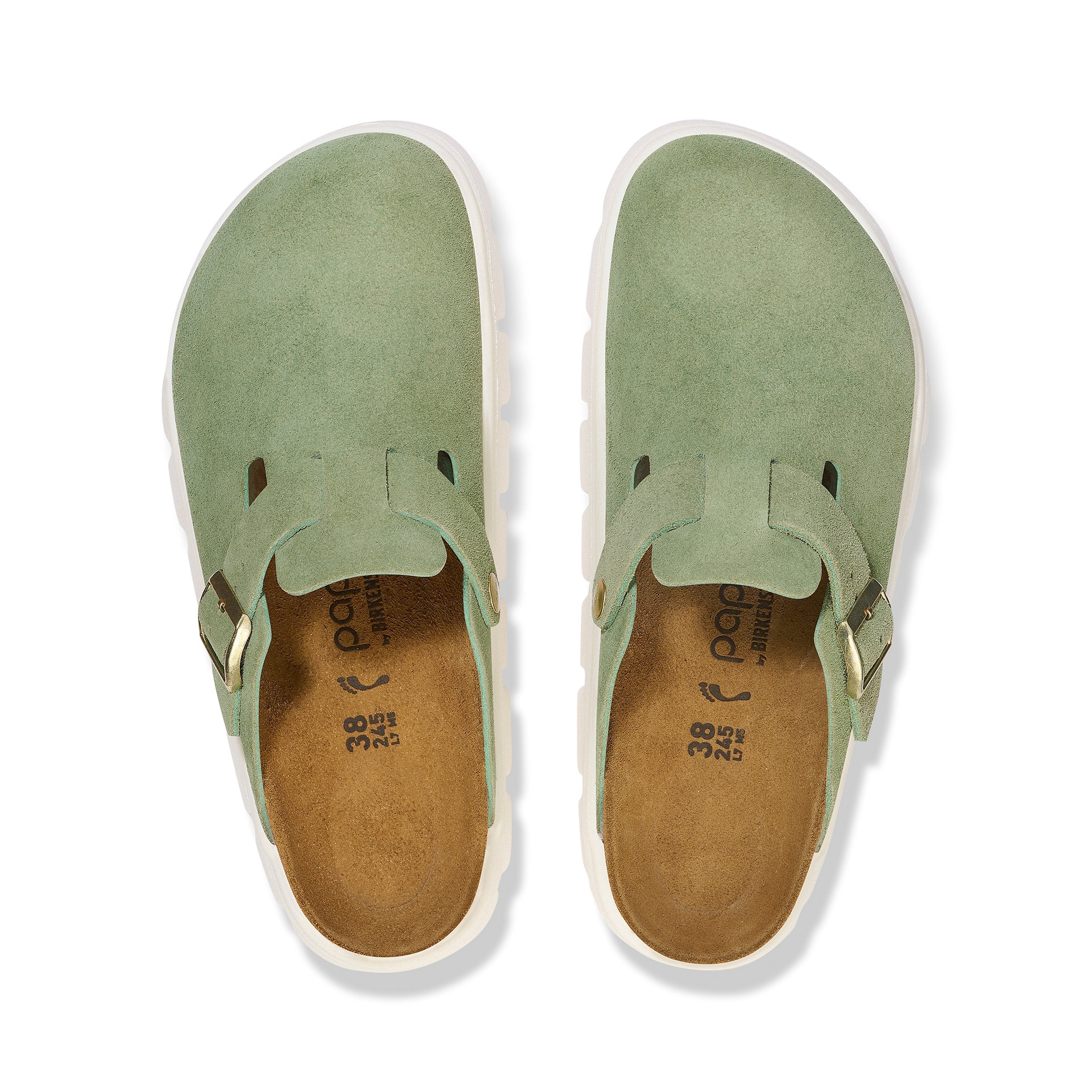 Boston Chunky Green Tea Suede Leather