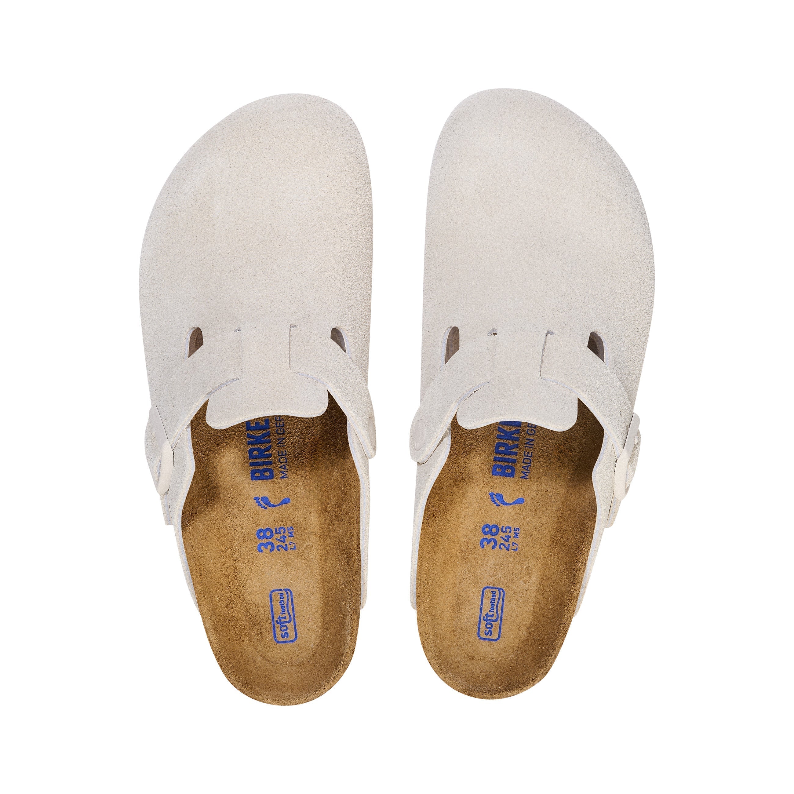 Boston SFB Antique White Suede Leather
