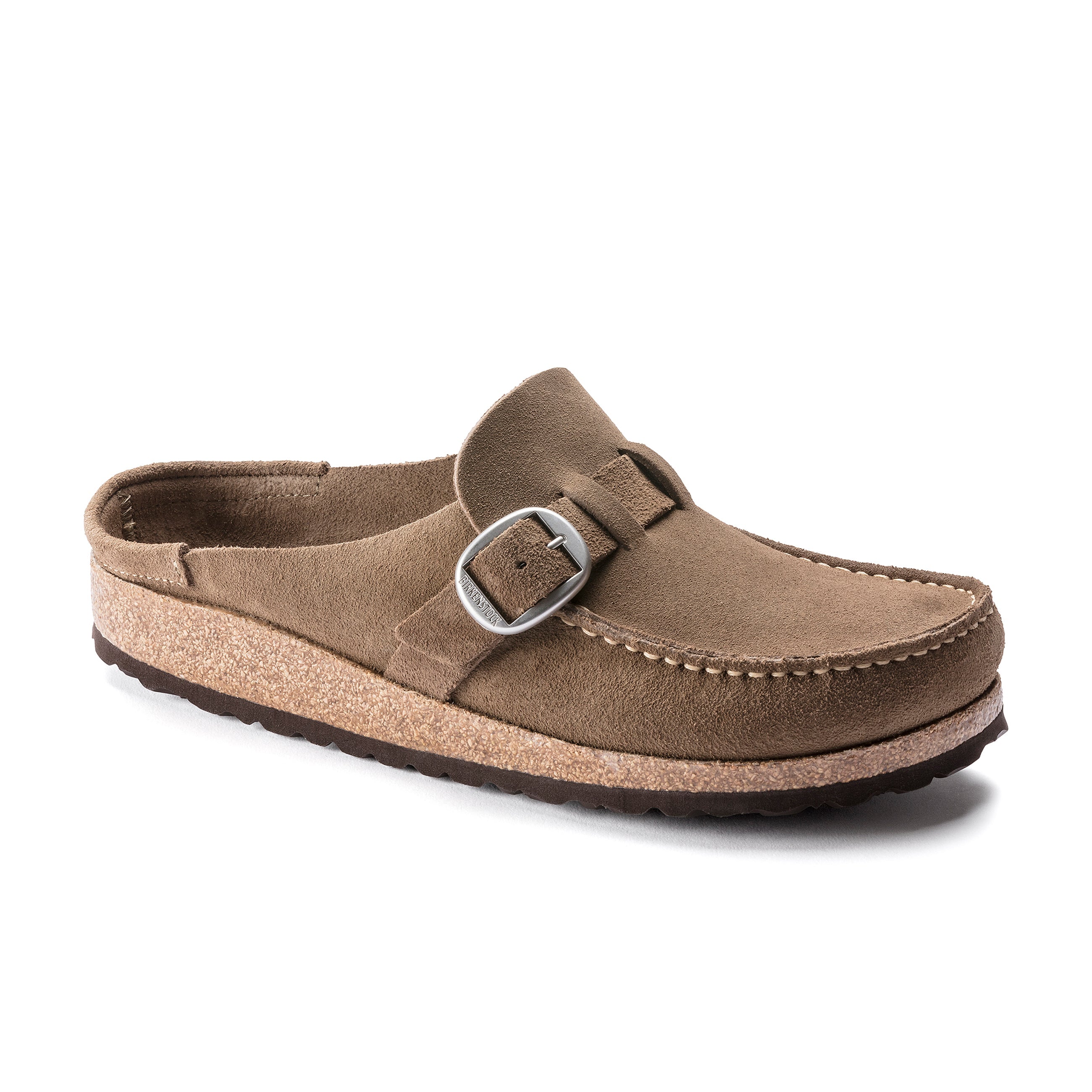 Buckley Gray Taupe Suede Leather
