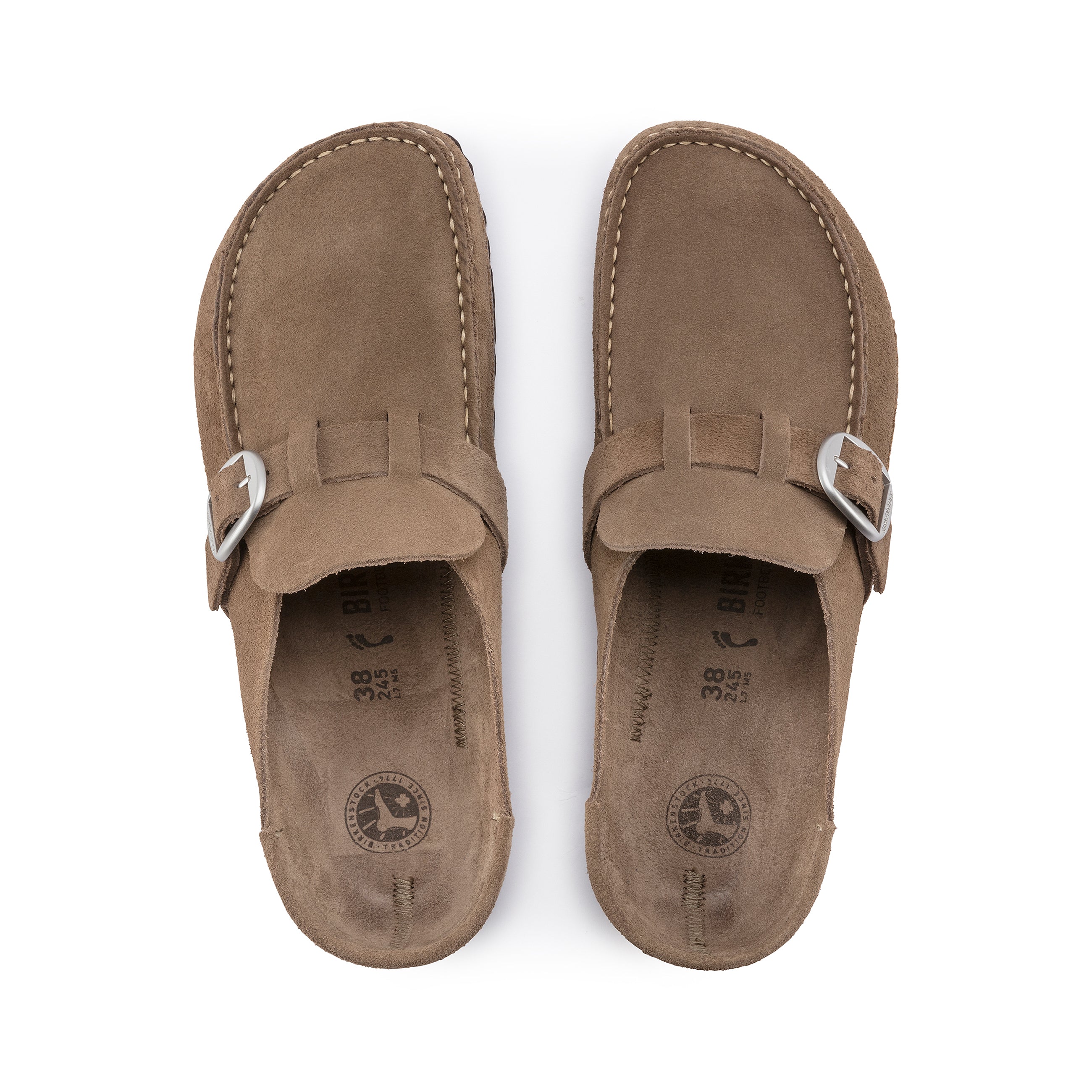 Buckley Gray Taupe Suede Leather