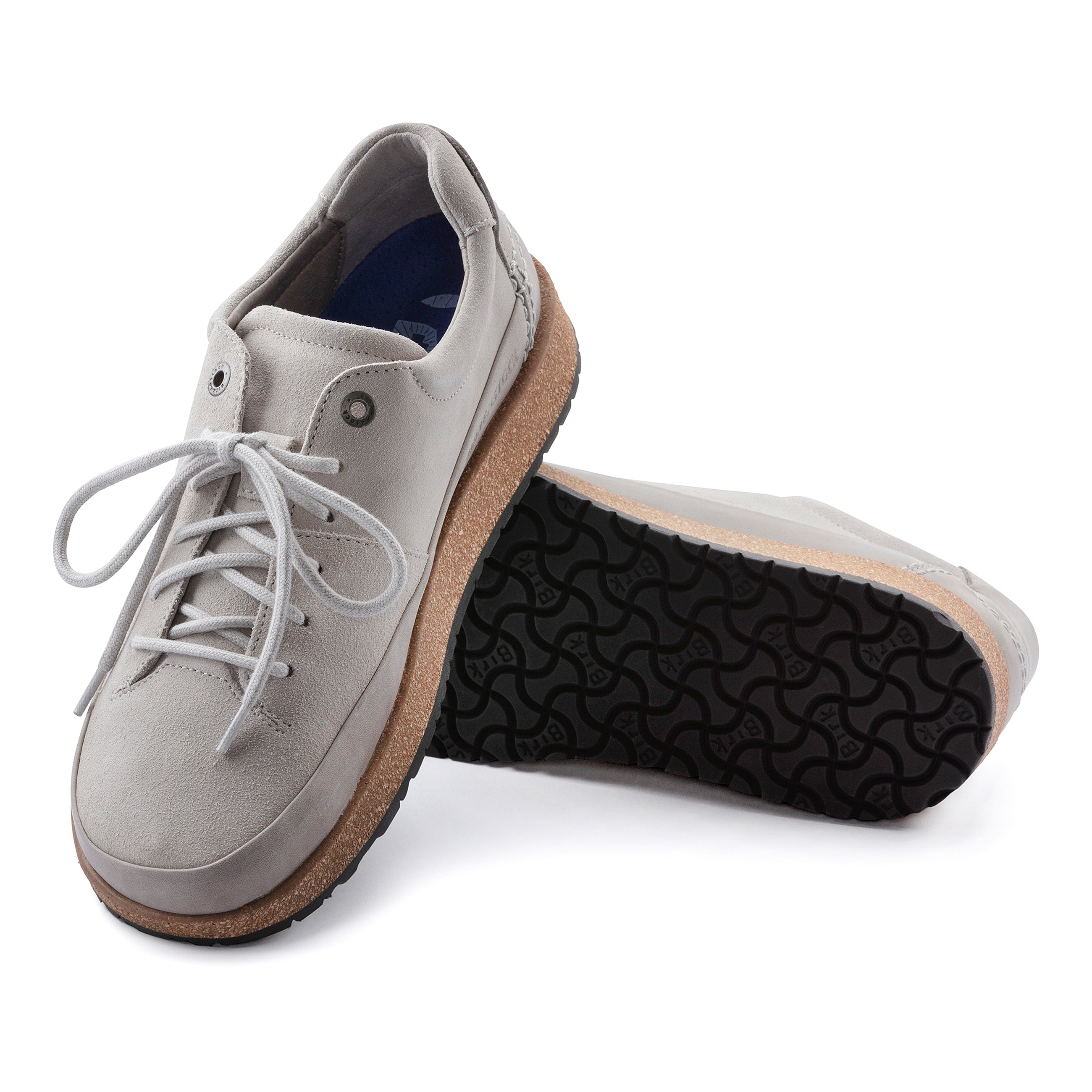 Honnef Low Whale Gray Suede Leather