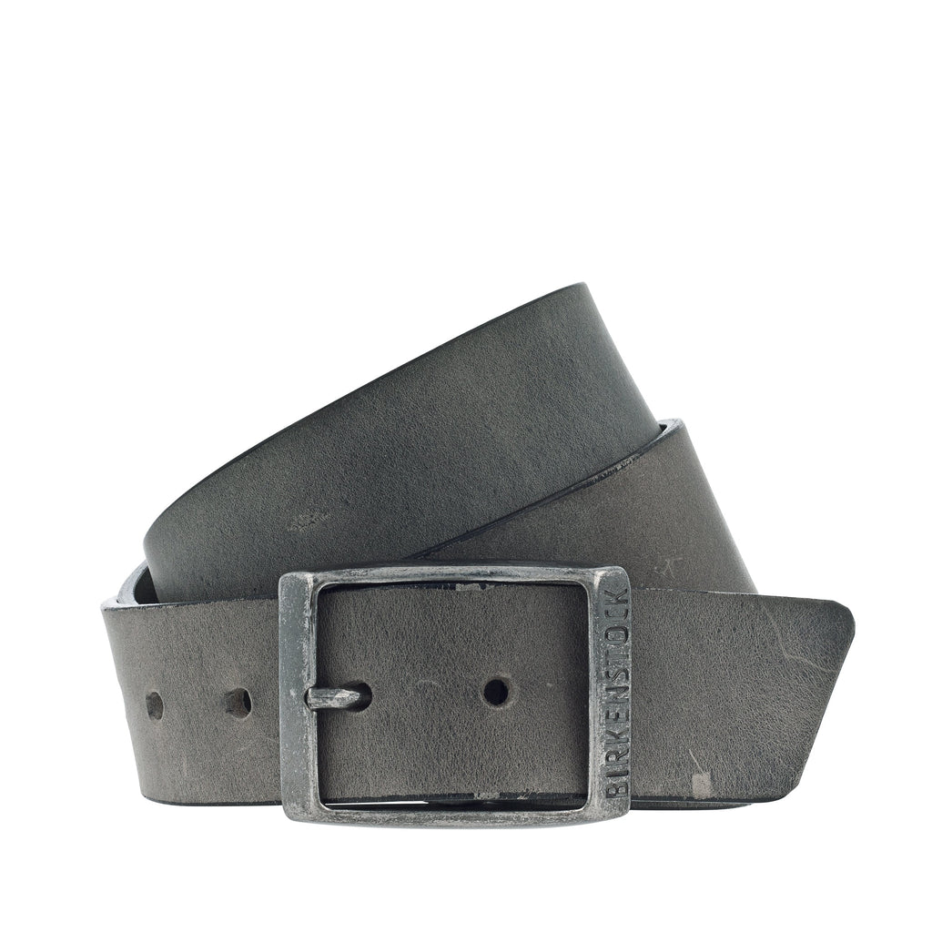 Kansas Gray Oiled Leather 35mm One Size