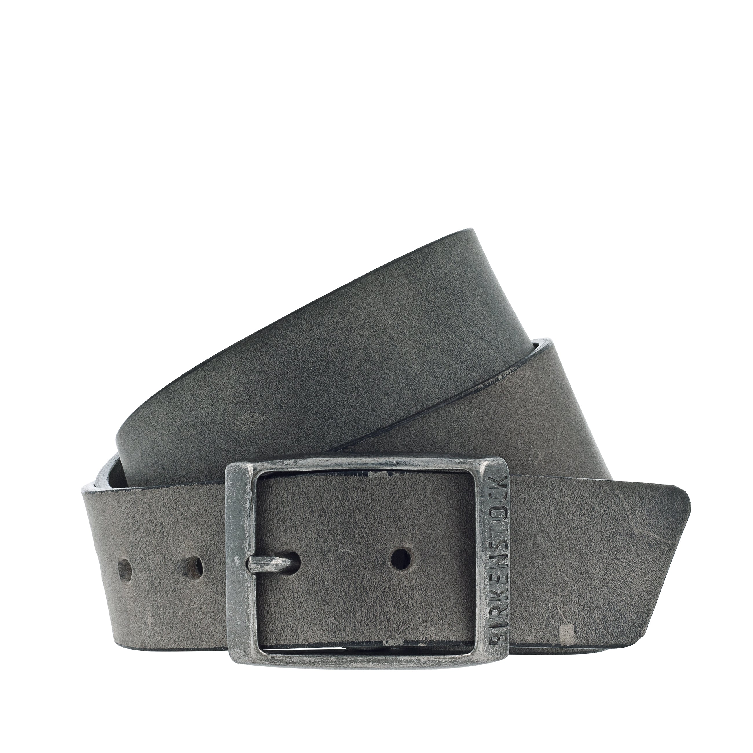 Kansas Gray Oiled Leather 35mm One Size