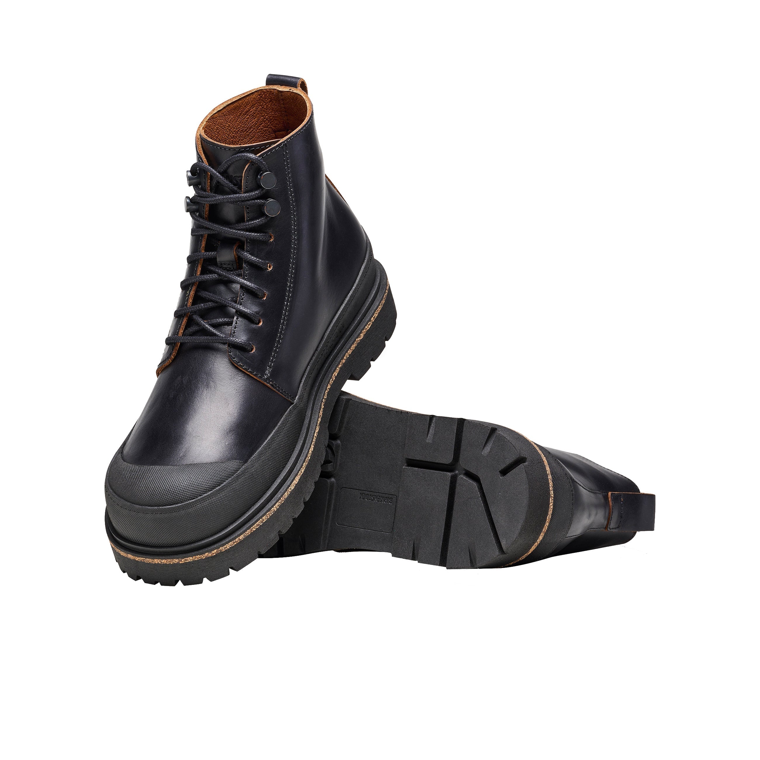 Prescott Mens Black Natural Leather