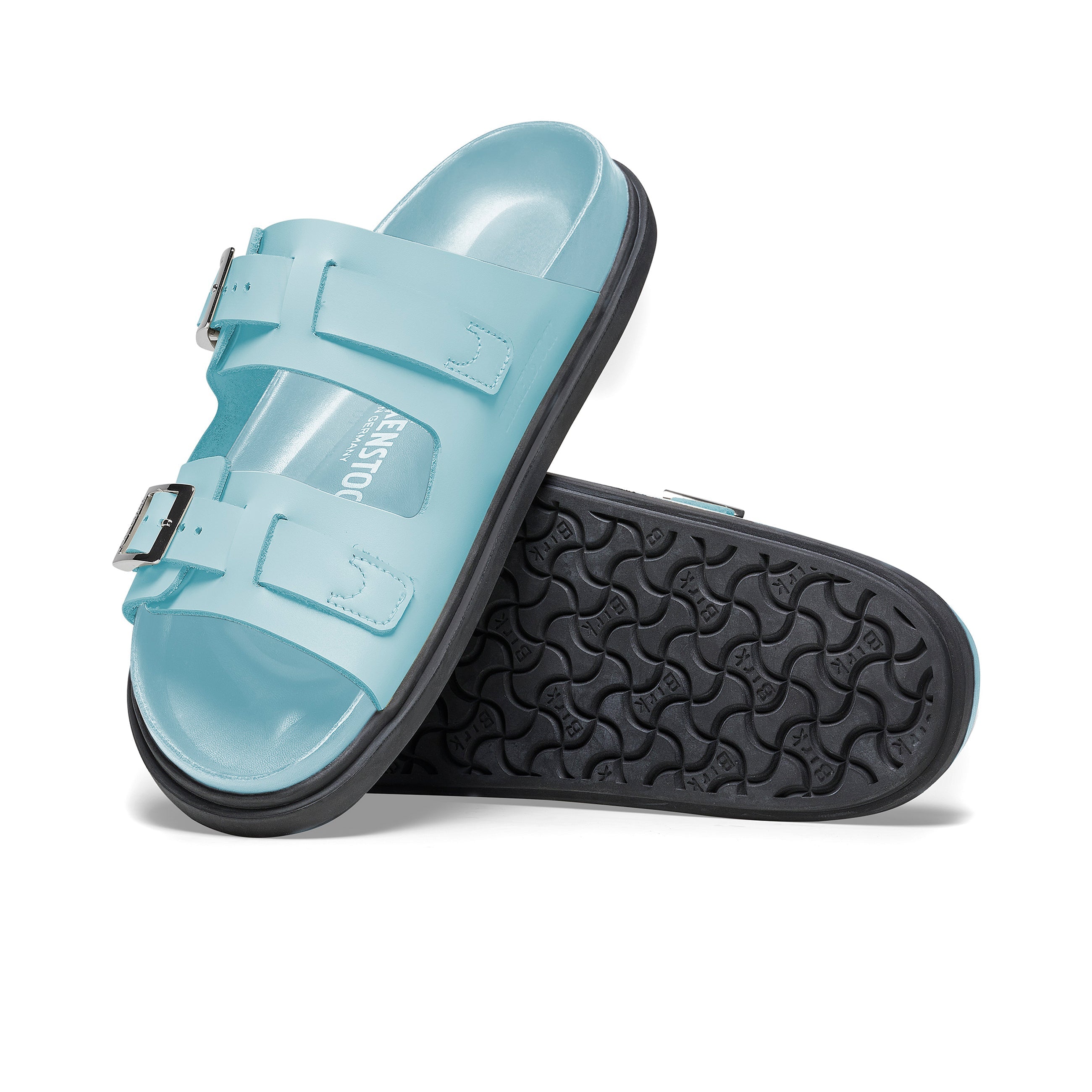 St Barths Mineral Blue Natural Leather