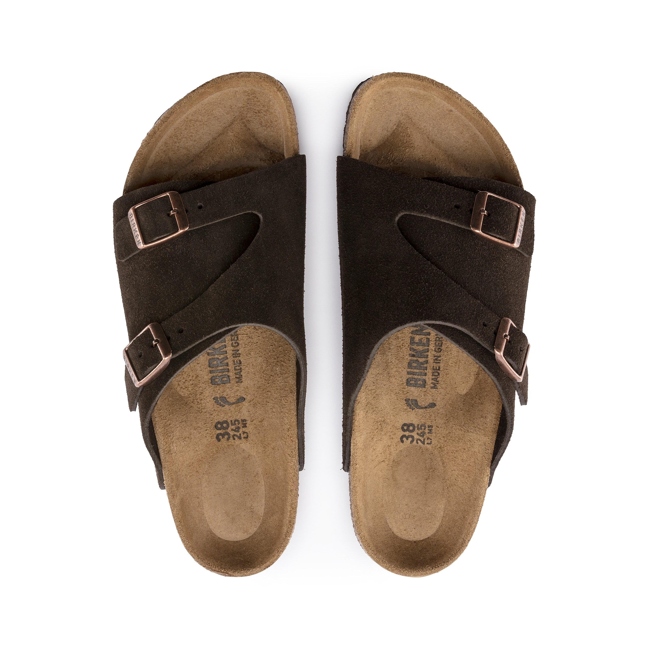 Zurich Mocha Suede Leather